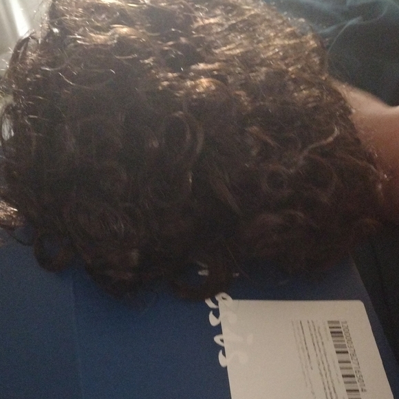 Curly Brown Hair Replacement For Men Volumizing Prosthesis, New in Box with Tape - Picture 6 of 8